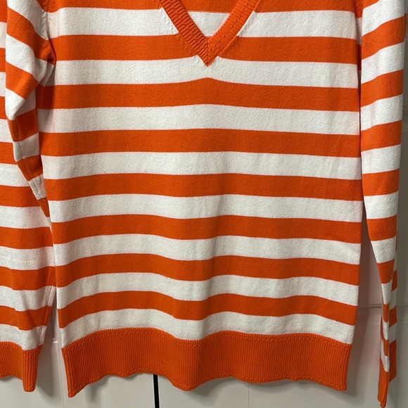 Milly small orange and white striped sweater - Picture 4 of 11
